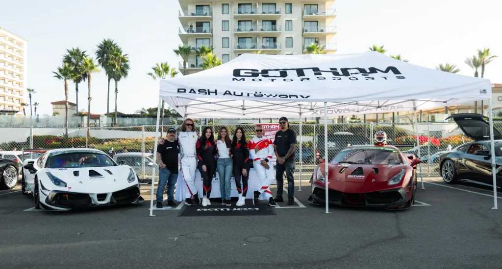 Gotham Motorsports team at a trackside hospitality tent