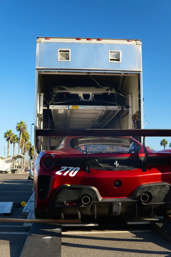 Gotham Motorsports Ferrari on display
