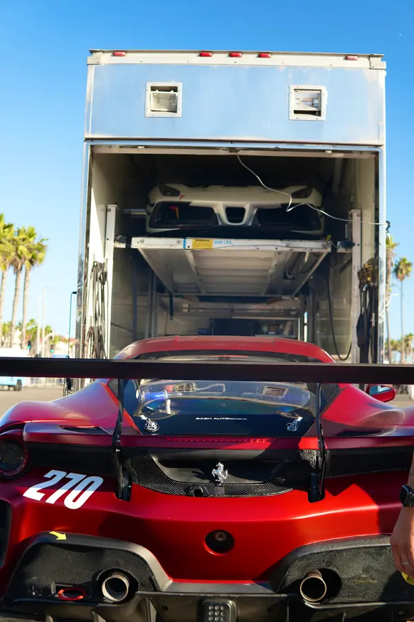 Gotham Motorsports Ferrari on display