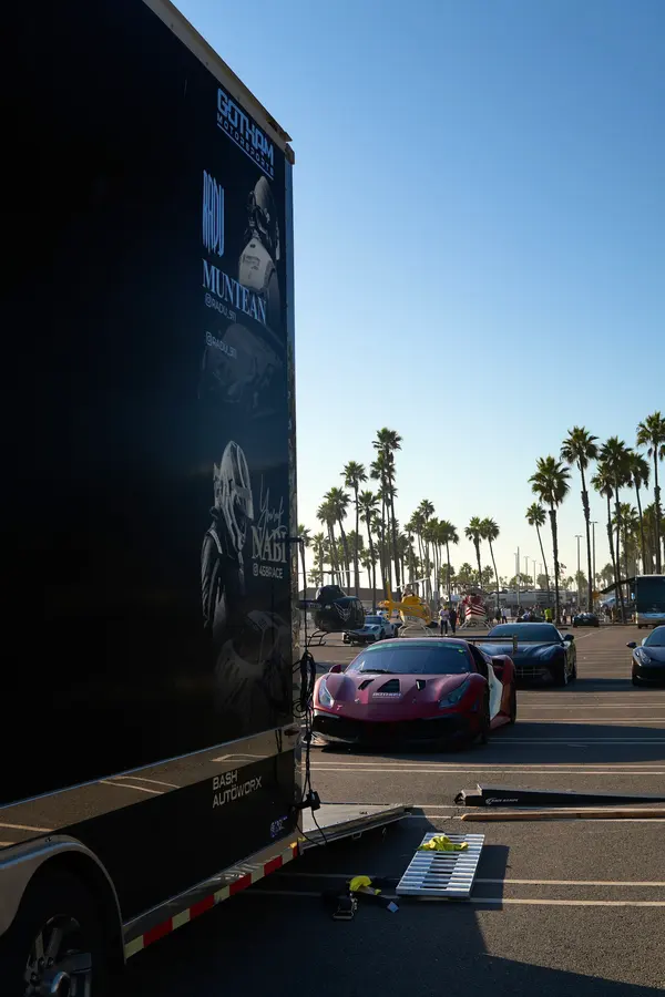 Gotham Motorsports Ferrari on display