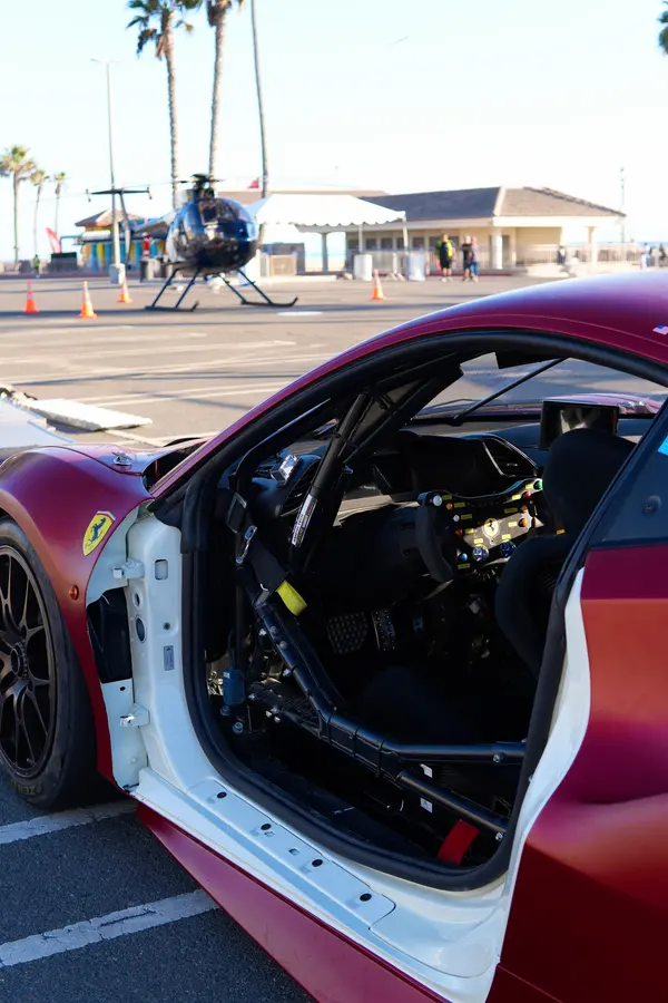 Gotham Motorsports Ferrari on display