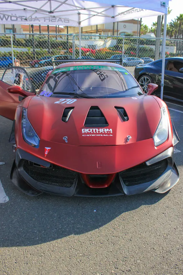 Gotham Motorsports Ferrari on display