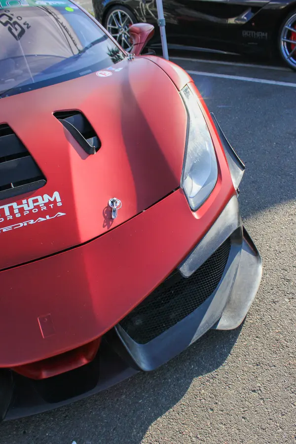 Gotham Motorsports Ferrari on display