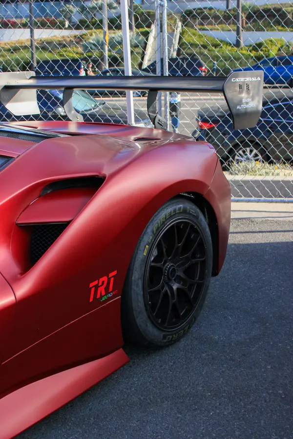 Gotham Motorsports Ferrari on display