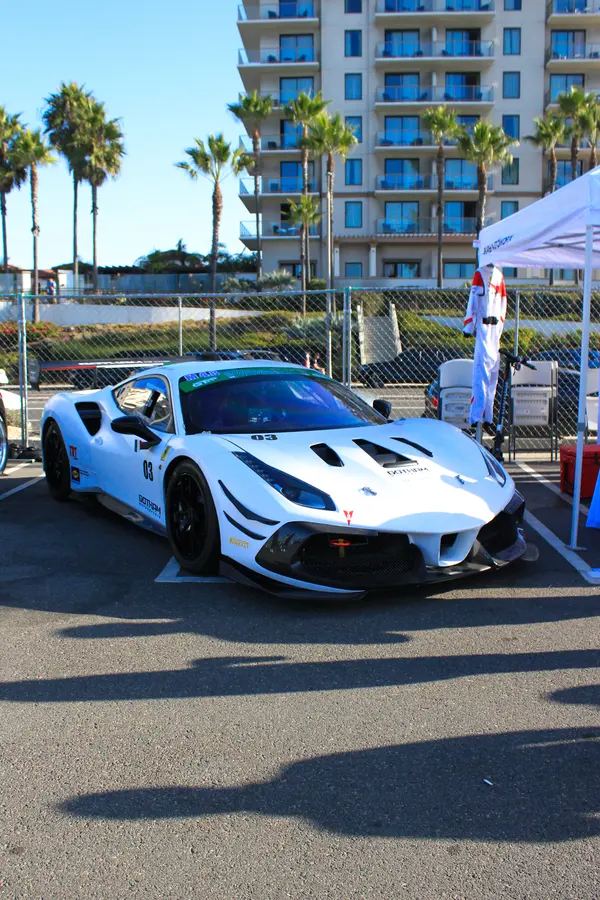 Gotham Motorsports Ferrari on display