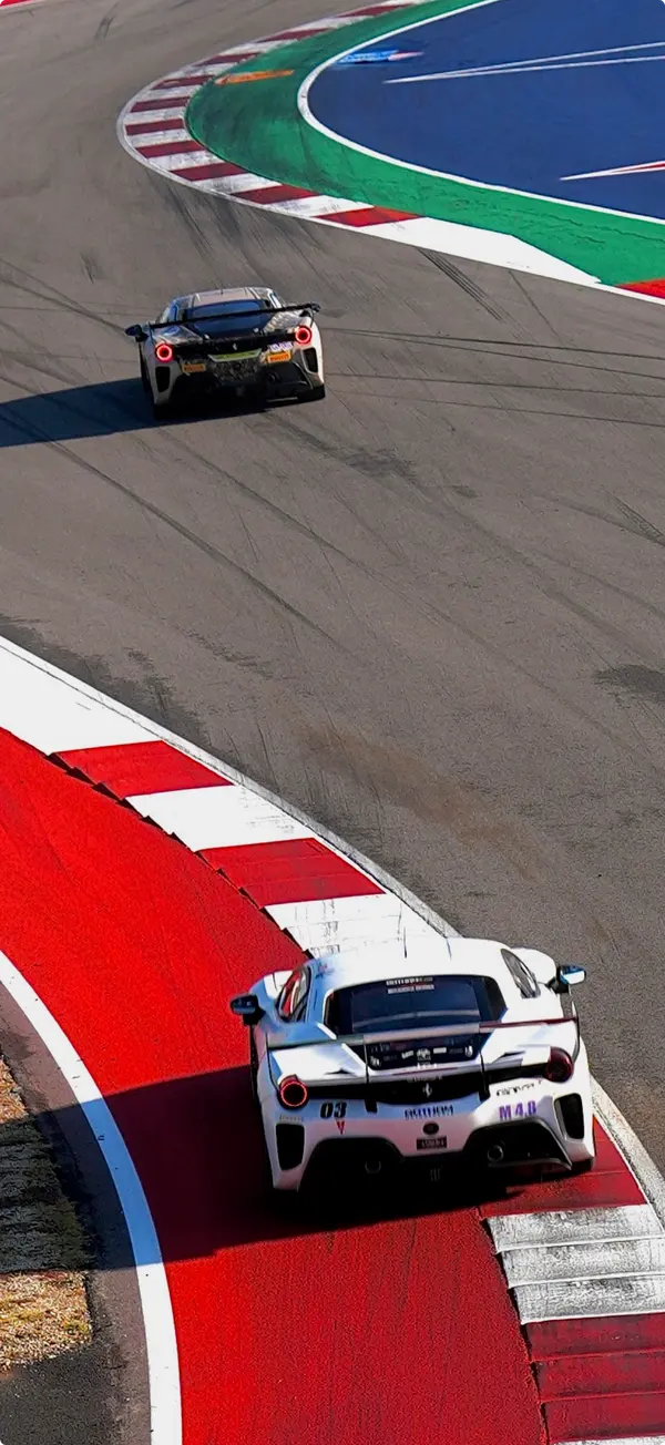 Gotham Motorsports Ferrari racing on track