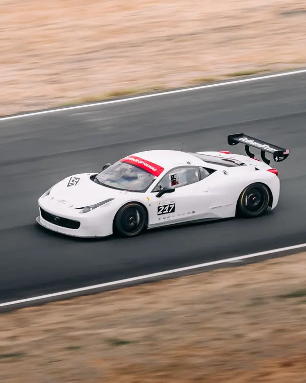 Gotham Motorsports Ferrari racing on track