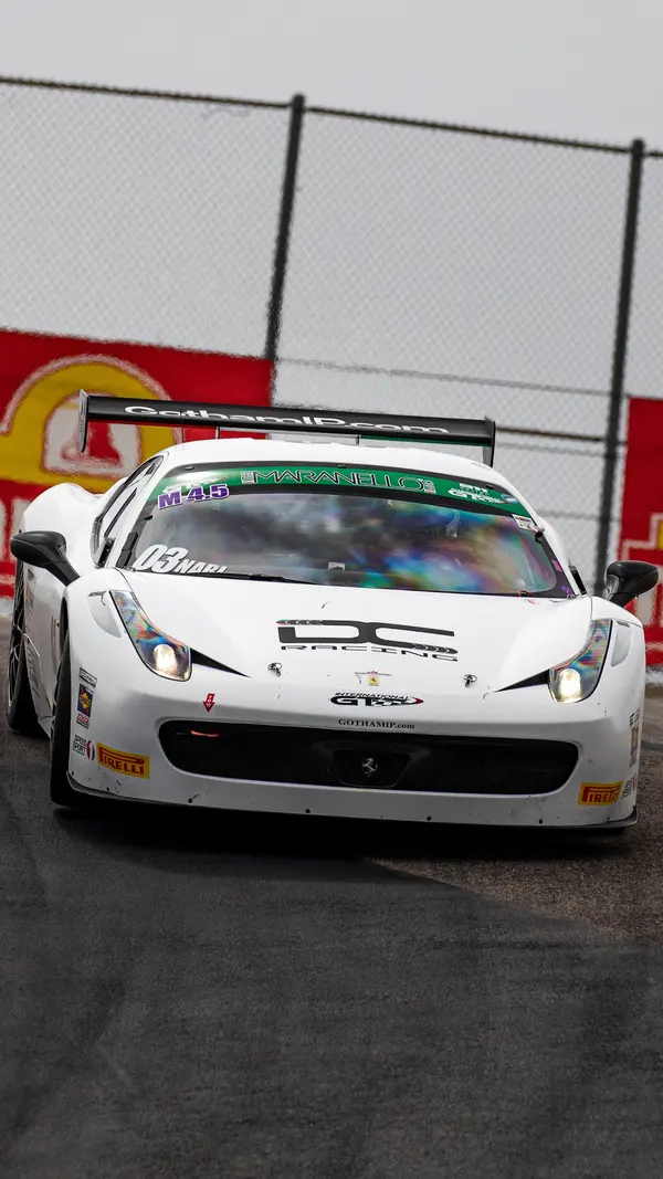Gotham Motorsports Ferrari racing on track