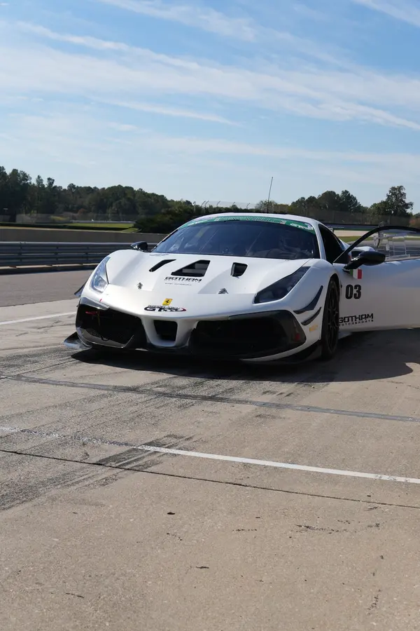 Gotham Motorsports Ferrari racing on track