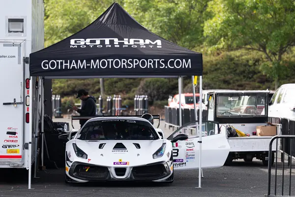 Gotham Motorsports Ferrari racing on track
