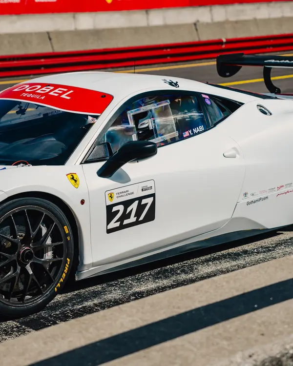 Gotham Motorsports Ferrari racing on track