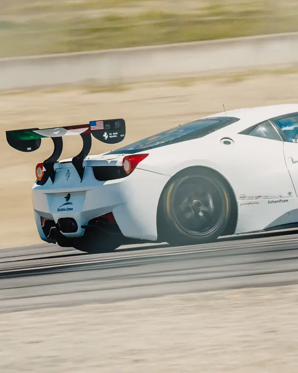 Gotham Motorsports Ferrari racing on track