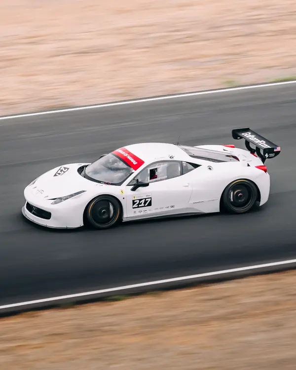 Gotham Motorsports Ferrari racing on track