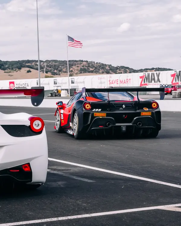 Gotham Motorsports Ferrari racing on track